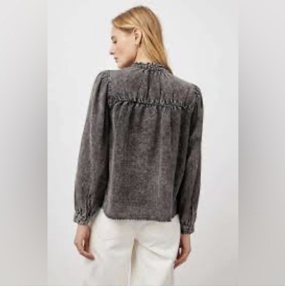 Rails denim button Down Long Sleeve shirt Black Washed Size XS - Picture 7 of 13